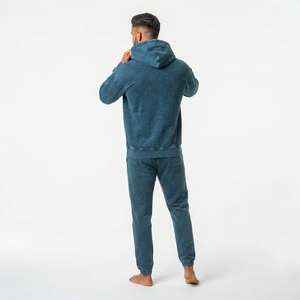 Conjunto de Sudadera con Capucha y Pantalones Jogger Oversize para Hombre de Alta Calidad con Lavado Ácido, Hombro Caído, Cordón Ajustable y Bolsillo Canguro, Chándal Casual - Product Image 3