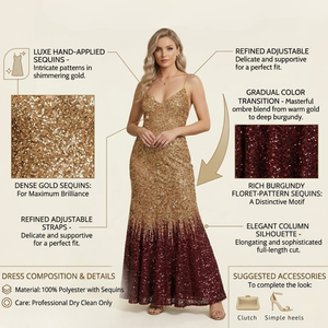 ชุดราตรียาวสำหรับผู้หญิงจากดีไซเนอร์ |   เสื้อแขนกุดคอกว้าง |   งานปักลูกปัด |   ชุดงานเลี้ยงทันสมัยสำหรับงานแต่งงาน - Product Image 5