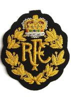 Badges d'uniforme de blazer de luxe de haute qualité, personnalisés, brodés à la main, en fil de bullion, style Royal Flying Club, avec travail en relief 3D, écologiques