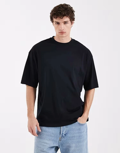 T-shirt homme coupe ample en coton épais délavé style vintage, épaules tombantes, imprimé graphique, style urbain - Product Image 6