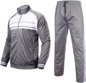 OEM Wholesale Men's <b>Polyester</b> <b>Tracksuit</b> Breathable Striped Casual Jogging Suit - Two Piece Set for Gym & Fitness - Product Image 6