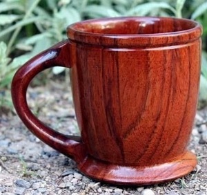 Eco Friendly Wooden Mug Handmade Solid Wood Coffee Cup Natural Finish Rustic Style Drinkware for Cafe Dining - Product Image 4