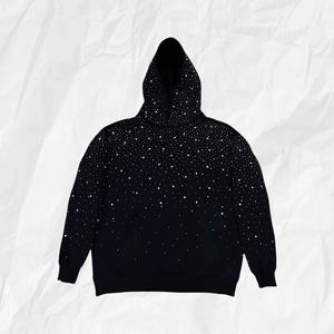 Sudadera con Capucha Oversize Personalizada con Bordado de Pedrería para Invierno, Estilo Urbano, 350gsm, Forro Polar de Algodón, Ropa para Hombre al por Mayor - Product Image 3