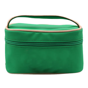 Trousse de maquillage en polyester, organiseur de cosmétiques de voyage portable, pochette à fermeture éclair de grande capacité, poignée souple pliable et étanche pour - Product Image 6