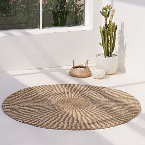 Meilleures ventes de tapis en jute ! Tapis et carpettes ronds variés 100% faits à la main en fibres naturelles Décoration d'intérieur - Product Image 3