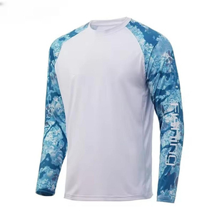 Maillot de pêche personnalisé OEM pour homme à manches longues, 100 % polyester, protection solaire UV, imprimé, sport et plein air - Product Image 3