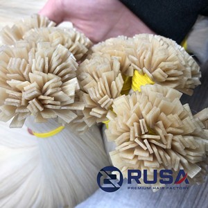 Extensiones de Cabello Humano Remy Vietnamita con Punta Plana Decolorada, Liso Rubio, Doble Trama a Máquina, Puntas Completas para Alargamiento en Salón - Product Image 4