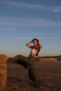 Pantalones Palazzo Bohemios de Algodón de Pierna Ancha de Alta Calidad con Cintura Elástica y Bloques de Color, Ideales para Yoga, Festivales y Uso Casual para Mujer - Product Image 1
