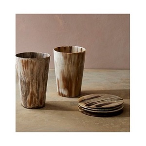 Amazing Design Horn Coaster Buffalo horn Coaster Tea Coaster Place Mats Natural Square Horn Coaster At low resell Price - Product Image 3