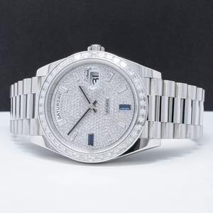 Montre pour homme de qualité export, style hip-hop, entièrement sertie de diamants, avec affichage de la date de haute qualité, pour les soirées, mouvement ETA. - Product Image 5