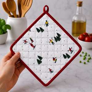 Support de casserole de qualité export avec motif de Noël imprimé, 100 % OEM, meilleure qualité, taille personnalisée pour usage en cuisine. - Product Image 4