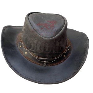 Country Meets Rocks Sombrero de vaquero de cuero en relieve Ropa occidental para hombres Diseño occidental clásico Premium Cuero exquisito hecho a mano - Product Image 3