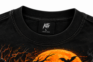 <b>Halloween</b> Pumpkin Print Men's Oversized Black <b>T</b>-<b>Shirt</b> Short Sleeve O-Neck Casual Cotton Jersey Breathable Design - Product Image 5