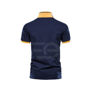 Polo pour homme de qualité supérieure en coton à manches courtes, décontracté, respirant, design uni, vente en gros d'usine - Product Image 2
