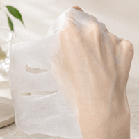Masque facial en tissu uni Y108 en TENCEL Lenzing autrichien, substrat 25 g/m², 100 % fibre de lyocell d'origine végétale, feuille de masque sèche