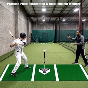 Tappetino da lancio per softball 3x1 metri con erba sintetica, attrezzatura per allenamento indoor e outdoor, verde - Product Image 2