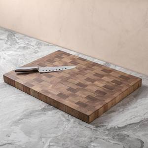 Planche à découper en bois d'acacia de qualité supérieure, planche de boucher avec rainure profonde pour les jus, écologique, passe au lave-vaisselle, pour la préparation des aliments - Product Image 3