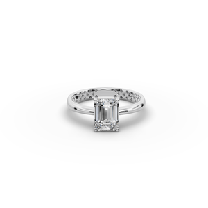 Bague en or avec diamant taille émeraude de 1,5 carat - Product Image 6