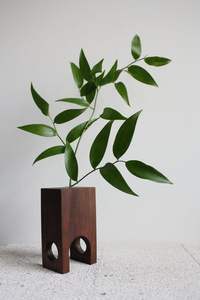 Vase à fleurs en bois de style traditionnel, best-seller, pour la décoration intérieure indienne traditionnelle, avec des sculptures complexes et une finition antique - Product Image 4