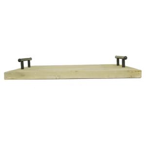 Plateau en métal haut de gamme pour la décoration de table d'hôtel, plateau de service en bois de luxe fait main, design zen tendance, multifonctionnel, Noël - Product Image 2