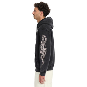 Sudadera con capucha extragrande para hombre al por mayor, con cremallera, logotipo frontal personalizado (impresión digital), 100% algodón polar, ajuste holgado, peso de tela 300g - Product Image 6