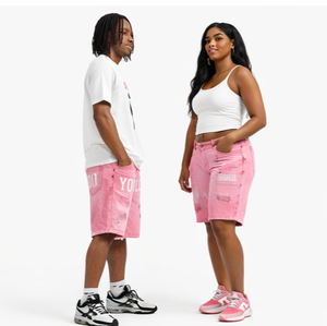 Custom Unisex Washed Denim Shorts Sun Fade Effect Distressed Denim Shorts Casual Jeans Shorts Ripped Denim Shorts For Men - Product Image 3