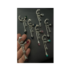 OM Fashion Studio - Joyería Antigua de Plata Alemana Pulida, Diseño Elegante y Moderno, Accesorios de Joyería para Fiestas, para Mujer - Product Image 2