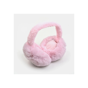 Plush Bunny <b>Ear</b> <b>Muffs</b> With Attached Scarf In Cream Pink Gray And Rose Colors For Warmth And Style - Product Image 4