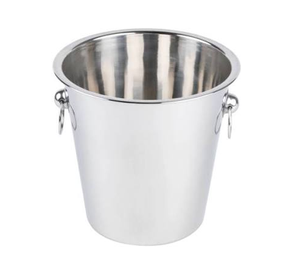 Cubo de Hielo de Acero Inoxidable para Fiestas, Proveedor Mayorista, Cubo de Hielo Redondo de Acero Inoxidable, Diseño Moderno, Resistente al Óxido, Enfriador para Fiestas - Product Image 5