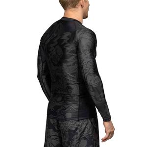 เสื้อเชิ๊ตผู้ชายแบบมีผดผื่นระบายอากาศได้โลโก้ขนาดพลัสไซส์สำหรับเข้ายิม - Product Image 6