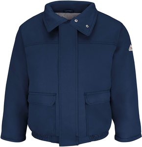 Men's Black Solid Bomber <b>Jacket</b> Zipper Closure <b>Mandarin</b> <b>Collar</b> Casual Windproof Wool Lining High Street Winter Wear Regular Fit - Product Image 6