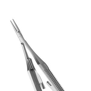Castroviejo Micro Needle Holder 18.5cm/20cm Straight/Curved Lock Steel Manual Surgical <b>Instrument</b> CE Certified By Grip Surgical - Product Image 3