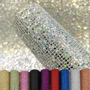 Lámina de Cuero Sintético Brillante, Telas de Cuero Artificial con Purpurina, Láminas de Diamantes de Imitación, Láminas de Tela Brillante, Suministros para Hacer Aretes - Product Image 3