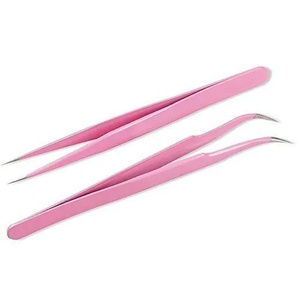 Pince à épiler professionnelle pour cils, pointe fine, acier inoxydable, couleurs personnalisées, service OEM, sur mesure - Product Image 2