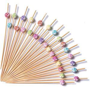 100 Stuzzicadenti Decorativi da Cocktail da 12 cm per Sandwich, Antipasti e Bevande - Colori Variabili - Product Image 1
