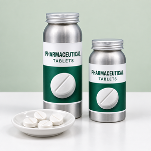 Emballage écologique, flacons à vis en aluminium pur à 99,7 % avec fermeture ROPP pour comprimés et capsules pharmaceutiques - Product Image 3