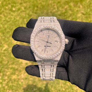 Reloj de Lujo con Moissanita VVS |   Esqueleto Presidencial con Incrustaciones de Diamantes |   Pasa el probador de diamantes al por mayor - Product Image 3