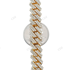 Chaîne cubaine Hip Hop en argent sterling 925 de 12 mm et 22 pouces avec moissanite plaqué or pour homme - Product Image 5