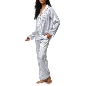 Conjunto de Pijamas de Seda Satinada de Alta Calidad 2026 para Mujer, Ropa de Dormir Suave de Seda de Hielo, Camisones de Seda para Mujer - Product Image 2