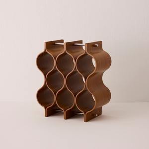 Modern Wooden <b>Wine</b> <b>Rack</b> Minimalist Design Space Saving <b>Wine</b> Bottle Organizer For Contemporary Home Interiors - Product Image 6