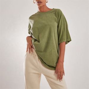 T-shirts en coton surdimensionnés personnalisés avec impression en relief, unisexes, à manches courtes, impression personnalisée, t-shirt décontracté pour femmes, fitness - Product Image 4