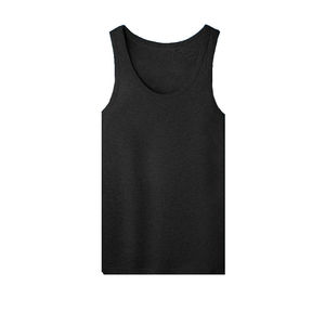Men's <b>White</b> Cotton <b>Tank</b> <b>Top</b> O-Neck Casual Sleeveless Solid Knitted Style - Product Image 6