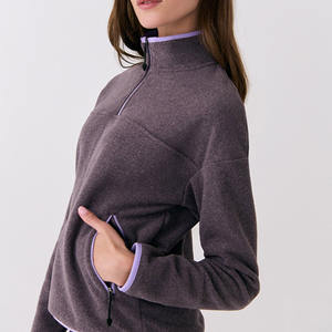 Suéter casual de manga larga con cuello alto y cremallera de 1/4, suéter de golf unisex, sudadera con diseño personalizado para mujer - Product Image 2
