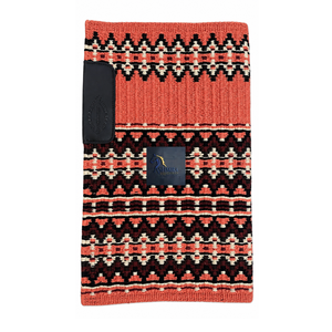 Tapis de selle pour cheval en laine mélangée tissé à la main, motif géométrique occidental, corail, noir, crème, motif aztèque, équipement équestre - Product Image 3