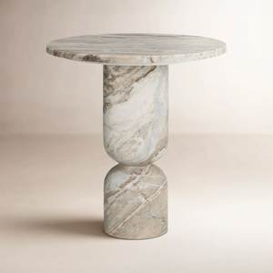 Meubles de décoration intérieure haut de gamme, table en marbre sophistiquée, table basse ronde glamour, table de décoration intérieure moderne, table luxueuse - Product Image 6