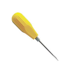 Élévateur dentaire à manche en plastique jaune, instrument chirurgical en acier inoxydable, élévateur de racine orthodontique de précision - Product Image 4