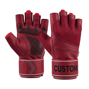 Custom Logo Weightlifting <b>Gloves</b> Half Finger Workout <b>Gloves</b> with Wrist Wrap Support for Men Women Gym <b>Training</b> - Product Image 3