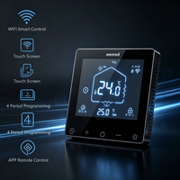 Termostato de Piso WiFi para Calefacción, 16A, Pantalla Táctil, Programable, con Sensor NTC Externo para Calefacción Hidrónica