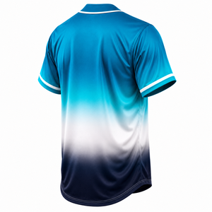 เสื้อเบสบอล OEM แบบเปล่า แขนสั้น คอวี สีพื้น ผ้าโพลีเอสเตอร์ตาข่ายคุณภาพพรีเมียม ยืดหยุ่นได้ ชุดกีฬา ขายส่ง - Product Image 4