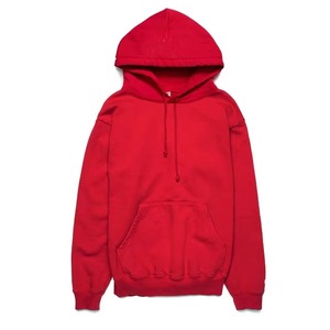 Sweat-shirt à capuche rouge pour femme, pull en polaire, couleur unie, manches longues, respirant, vêtements d'automne - Product Image 1
